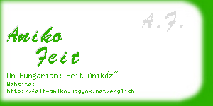 aniko feit business card